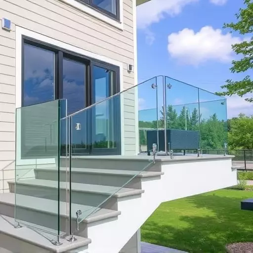 glass railings for balconies and stairs lake Orion Michigan,frameless glass railings,glass balcony railing systems