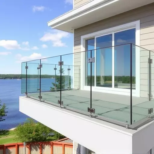 glass railings for balconies and stairs lake Orion Michigan,frameless glass railings,glass balcony railing systems