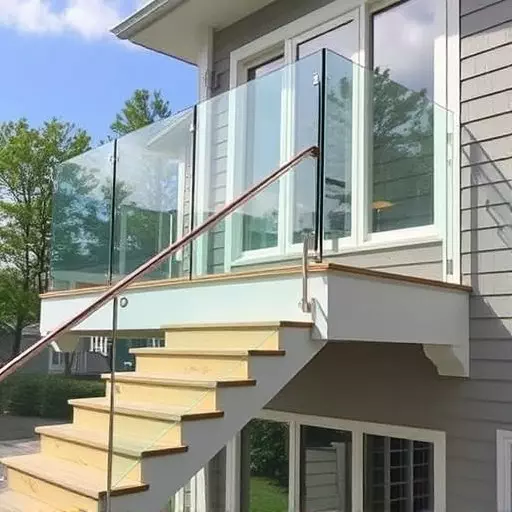 glass railings for balconies and stairs lake Orion Michigan,frameless glass railings,glass balcony railing systems