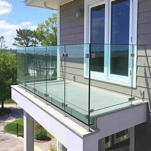 glass railings for balconies and stairs lake Orion Michigan,frameless glass railings,glass balcony railing systems
