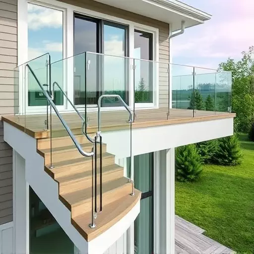 glass railings for balconies and stairs lake Orion Michigan,frameless glass railings,glass balcony railing systems