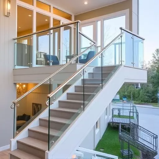 glass railings for balconies and stairs lake Orion Michigan,frameless glass railings,glass balcony railing systems