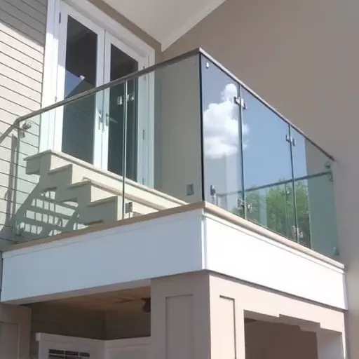 glass railings for balconies and stairs lake Orion Michigan,frameless glass railings,glass balcony railing systems