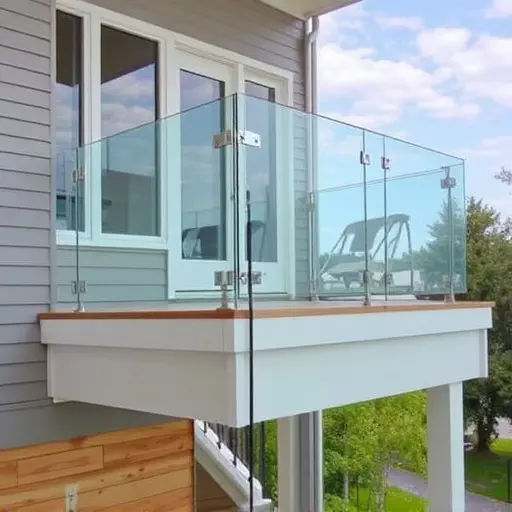glass railings for balconies and stairs lake Orion Michigan,frameless glass railings,glass balcony railing systems