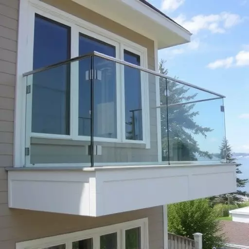 glass railings for balconies and stairs lake Orion Michigan,frameless glass railings,glass balcony railing systems
