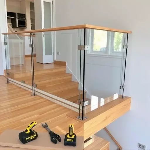 modern glass railings installation lake Orion Michigan,modern glass railings installation guide,tools needed for glass railing installation