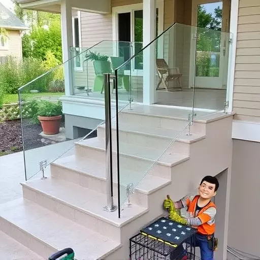 modern glass railings installation lake Orion Michigan,modern glass railings installation guide,tools needed for glass railing installation