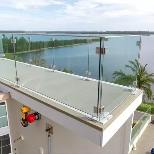 modern glass railings installation lake Orion Michigan,modern glass railings installation guide,tools needed for glass railing installation