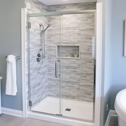 swinging shower doors lake Orion Michigan,swinging shower door designs,swinging shower door materials