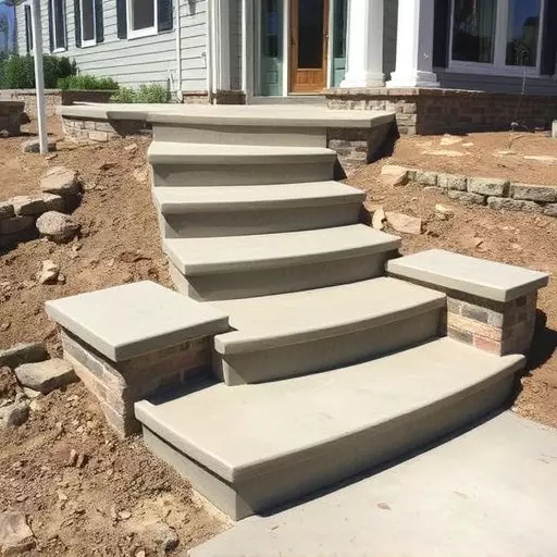 Concrete step construction process toledo,Residential concrete steps,Commercial concrete step construction