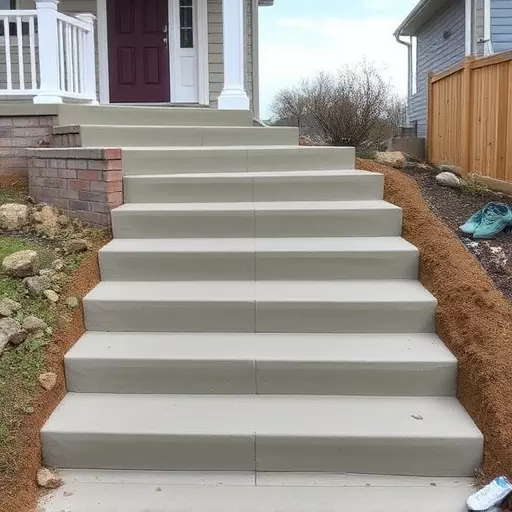 Concrete step construction process toledo,Residential concrete steps,Commercial concrete step construction