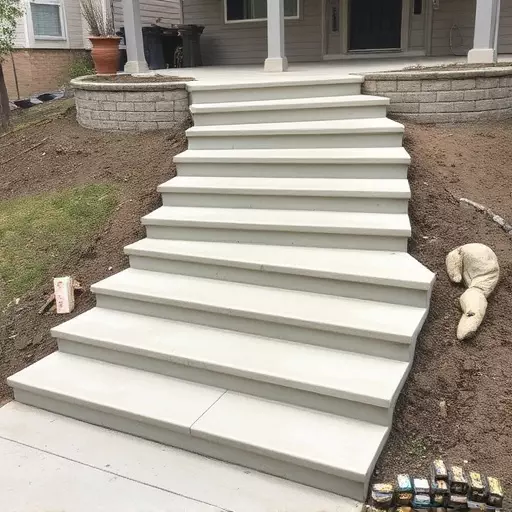 Concrete step construction process toledo,Residential concrete steps,Commercial concrete step construction
