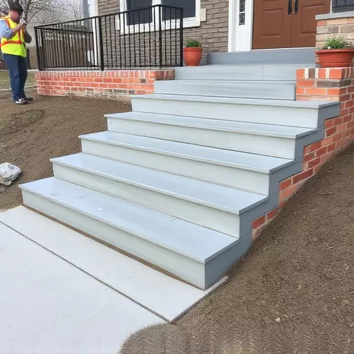 Concrete step construction process toledo,Residential concrete steps,Commercial concrete step construction