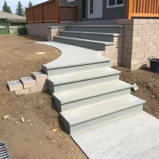 Concrete step construction process toledo,Residential concrete steps,Commercial concrete step construction