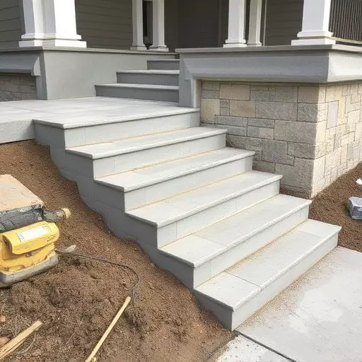 Concrete step construction process toledo,Residential concrete steps,Commercial concrete step construction