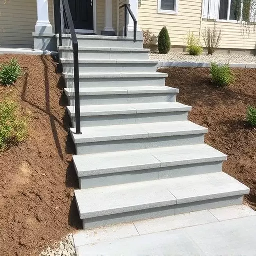 Concrete step construction process toledo,Residential concrete steps,Commercial concrete step construction