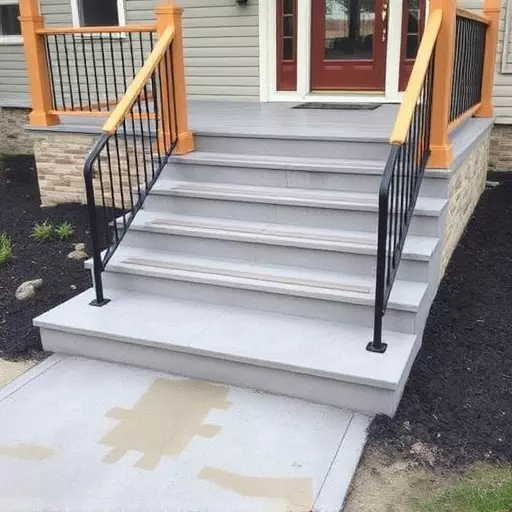 Custom concrete steps Oak Harbor Ohio,Custom wooden steps,Custom metal steps