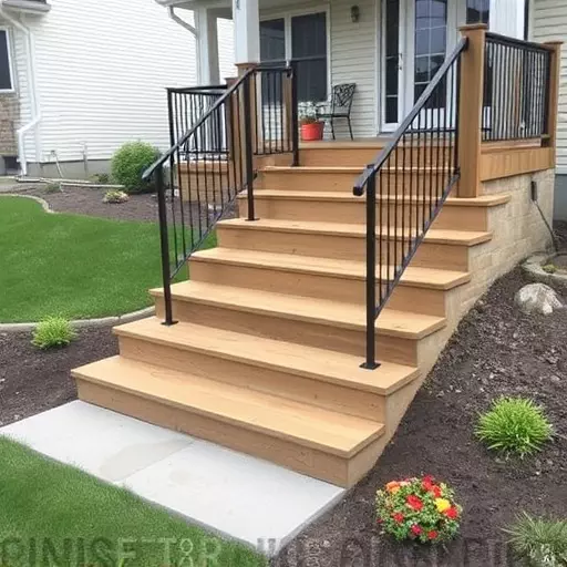 Custom concrete steps Oak Harbor Ohio,Custom wooden steps,Custom metal steps