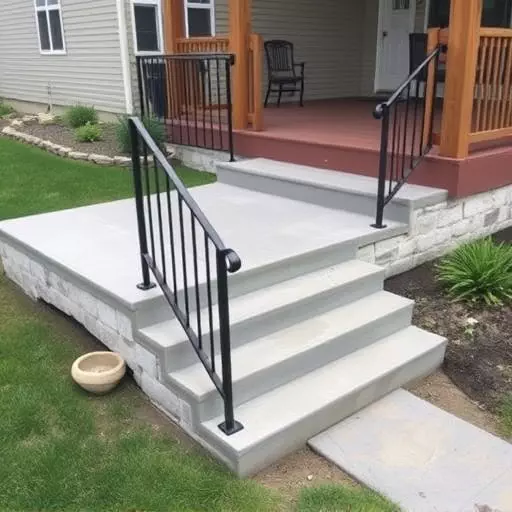 Custom concrete steps Oak Harbor Ohio,Custom wooden steps,Custom metal steps