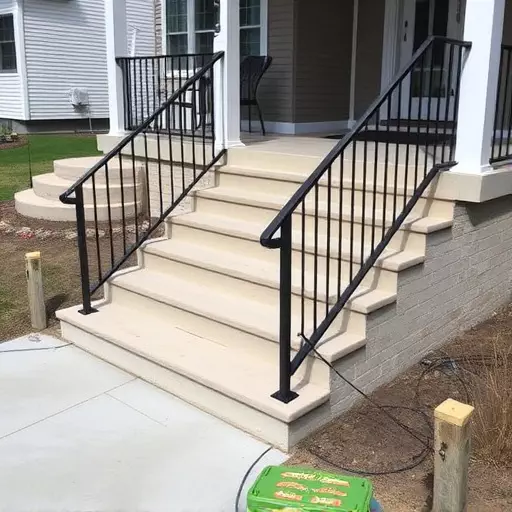 Custom concrete steps Oak Harbor Ohio,Custom wooden steps,Custom metal steps