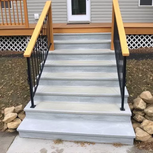 Custom concrete steps Oak Harbor Ohio,Custom wooden steps,Custom metal steps