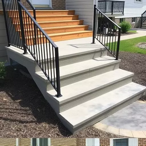 Custom concrete steps Oak Harbor Ohio,Custom wooden steps,Custom metal steps