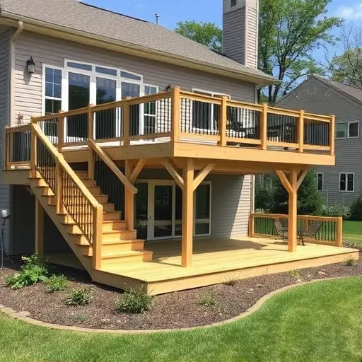 custom deck installation wisconsin,custom deck design services,multi-level deck installation