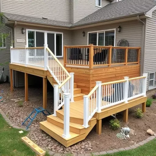 custom deck installation wisconsin,custom deck design services,multi-level deck installation