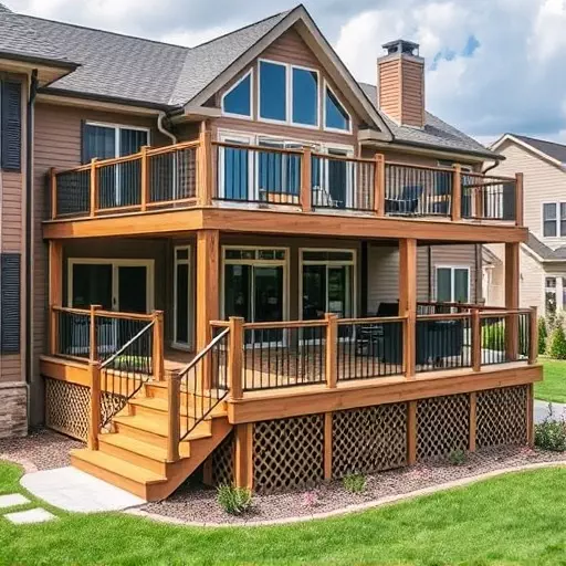 custom deck installation wisconsin,custom deck design services,multi-level deck installation