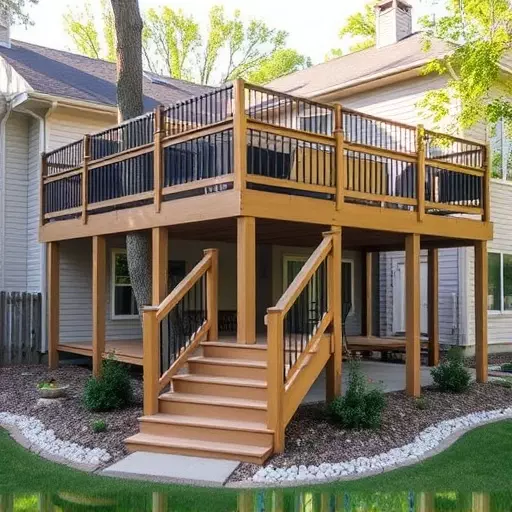 custom deck installation wisconsin,custom deck design services,multi-level deck installation