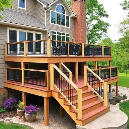 custom deck installation wisconsin,custom deck design services,multi-level deck installation