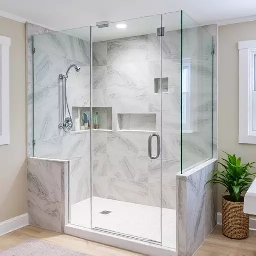 custom frameless shower enclosures lake Orion Michigan,custom frameless shower enclosure designs,benefits of custom frameless shower enclosures