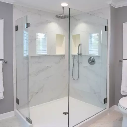 custom glass for modern bathrooms lake Orion Michigan,frameless shower doors,glass shower enclosures