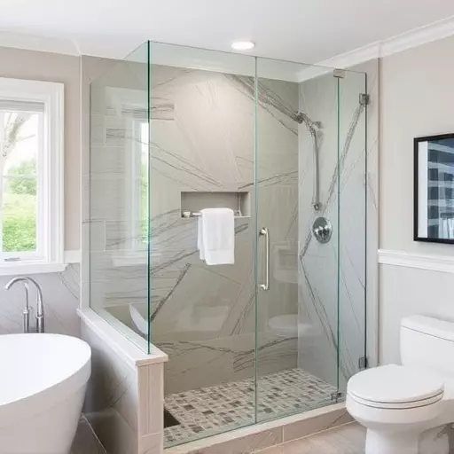 custom glass for modern bathrooms lake Orion Michigan,frameless shower doors,glass shower enclosures