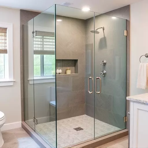 custom glass for modern bathrooms lake Orion Michigan,frameless shower doors,glass shower enclosures