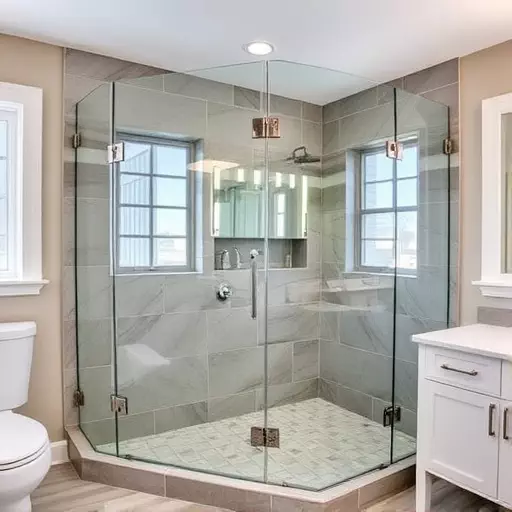 custom glass for modern bathrooms toledo,frameless shower doors,glass shower enclosures
