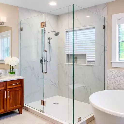 custom glass for modern bathrooms toledo,frameless shower doors,glass shower enclosures