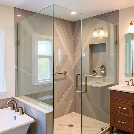 custom glass for modern bathrooms toledo,frameless shower doors,glass shower enclosures