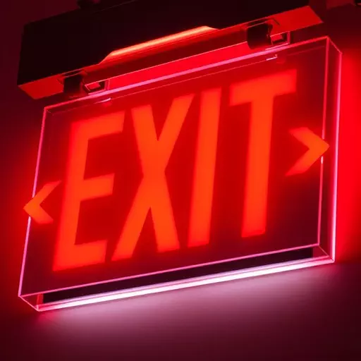 exit sign inspection services Jacksonville , LED exit sign repair , exit sign bulb replacement , emergency exit sign maintenance