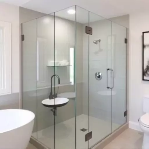 Frameless glass for minimalist interiors Troy MI,Frameless enclosures with color-tinted options