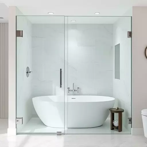 Frameless glass for minimalist interiors Troy MI,Frameless enclosures with color-tinted options
