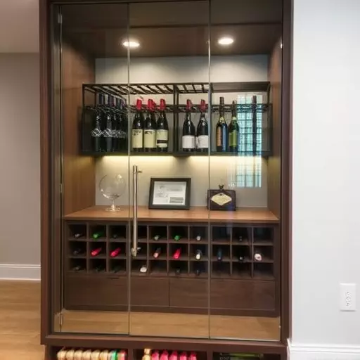 frameless glass wine enclosures lake Orion Michigan,custom wine storage solutions,frameless glass wine racks