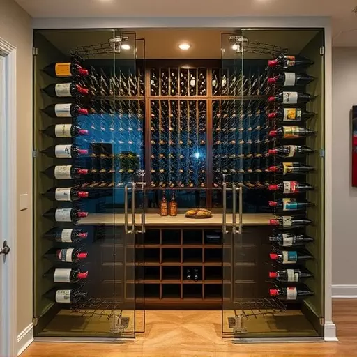 frameless glass wine enclosures lake Orion Michigan,custom wine storage solutions,frameless glass wine racks