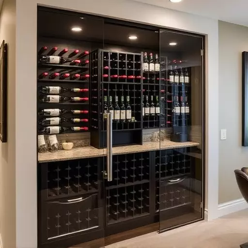 frameless glass wine enclosures lake Orion Michigan,custom wine storage solutions,frameless glass wine racks