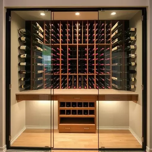 frameless glass wine enclosures lake Orion Michigan,custom wine storage solutions,frameless glass wine racks