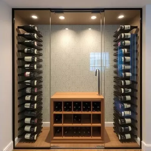 frameless glass wine enclosures lake Orion Michigan,custom wine storage solutions,frameless glass wine racks