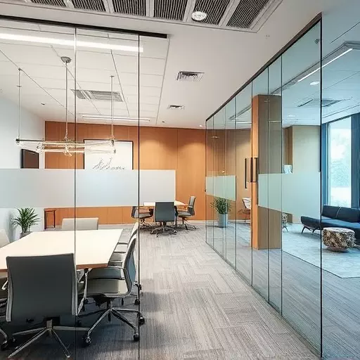 frameless office glass walls lake Orion Michigan,frameless glass partitions,modern office design with glass walls