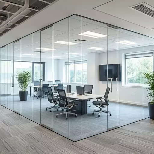 frameless office glass walls lake Orion Michigan,frameless glass partitions,modern office design with glass walls
