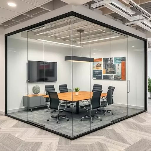 frameless office glass walls lake Orion Michigan,frameless glass partitions,modern office design with glass walls