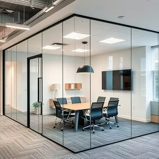 frameless office glass walls lake Orion Michigan,frameless glass partitions,modern office design with glass walls